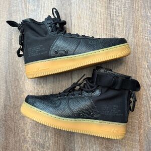Nike SF Air Force 1 Mid Black Gum Urban Utility